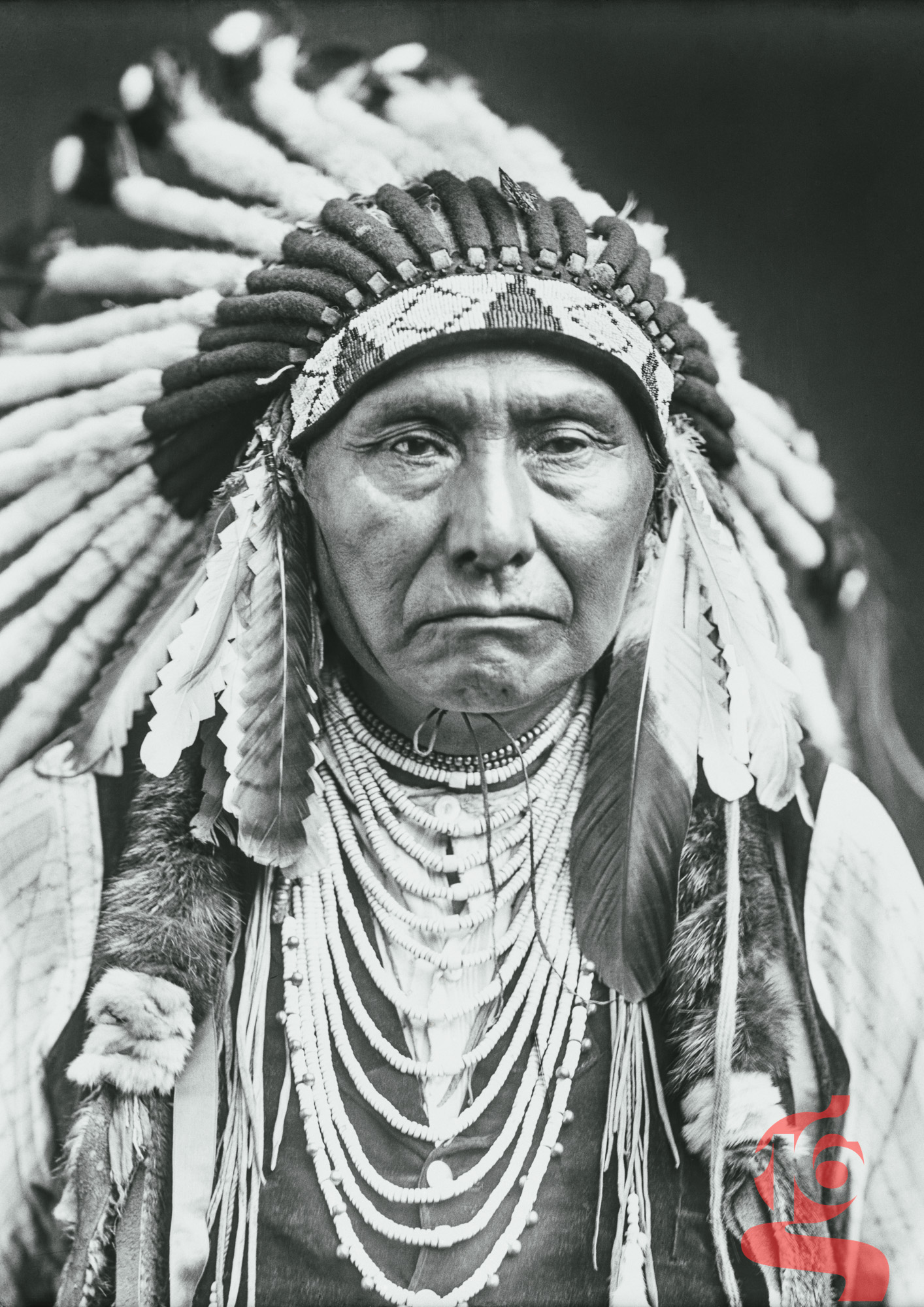 Portrait du chef Joseph des Nez-Percés par Edward S. Curtis en 1903